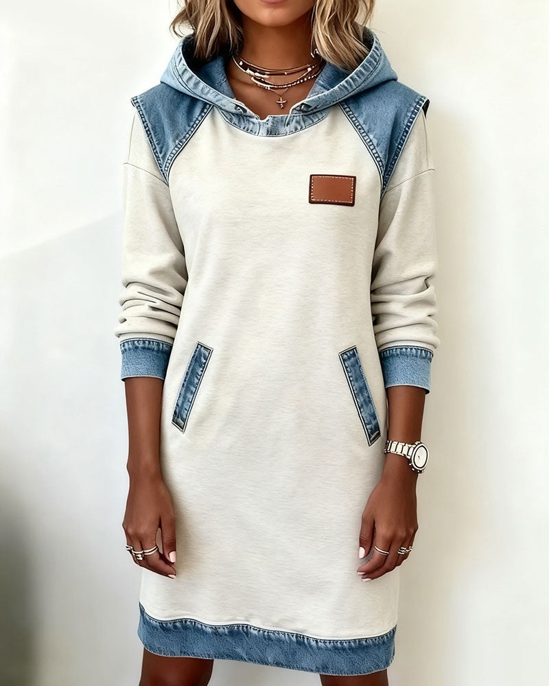 Lara – Robe en jean à capuche
